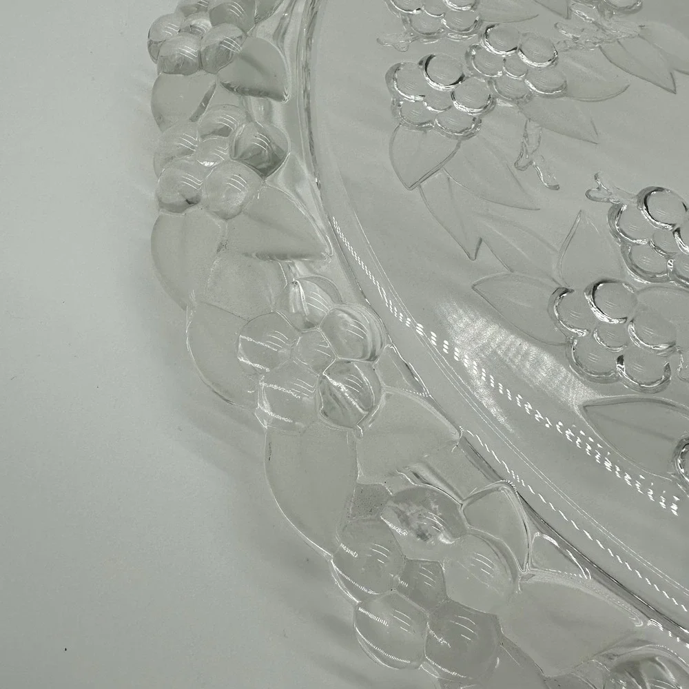 Vintage Mikasa Crystal Carmen‎ Walther Glass Serving Cake Platter